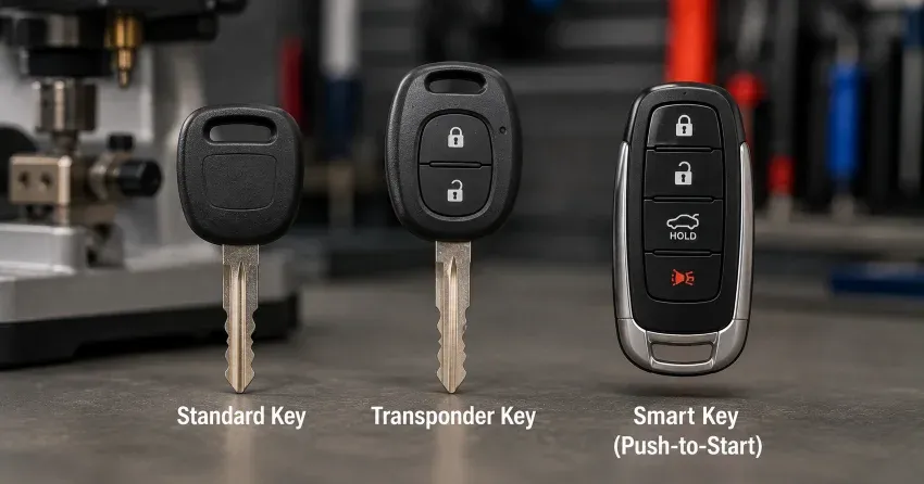 technician cutting a transponder ignition key in Stratford