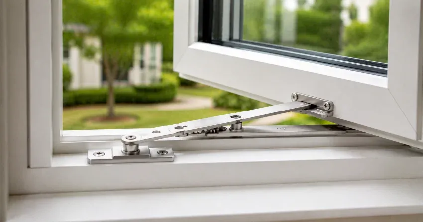 technician replacing casement window hinge in Stratford