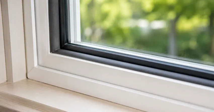 technician inspecting window weatherstripping for drafty window repair Forest Road, Stratford