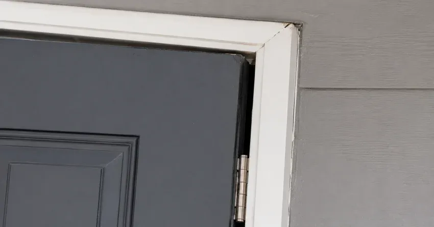 technician tightening a loose door hinge in Stratford